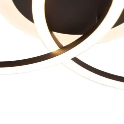 Design plafondlamp zwart incl. LED 3-staps dimbaar - Veni