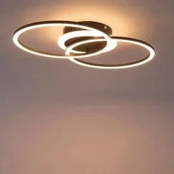 Design plafondlamp zwart incl. LED 3-staps dimbaar - Veni