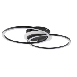 Design plafondlamp zwart incl. LED 3-staps dimbaar - Veni