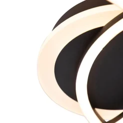 Design plafondlamp zwart incl. LED 3-staps dimbaar - Veni