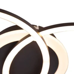 Design plafondlamp zwart incl. LED 3-staps dimbaar - Veni