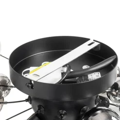 Design plafondlamp zwart met smoke glas 4-lichts - Explode