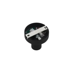 Design plafondlamp zwart met smoke fading glas - Pillon