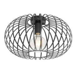 Design plafondlamp zwart 39 cm - Johanna