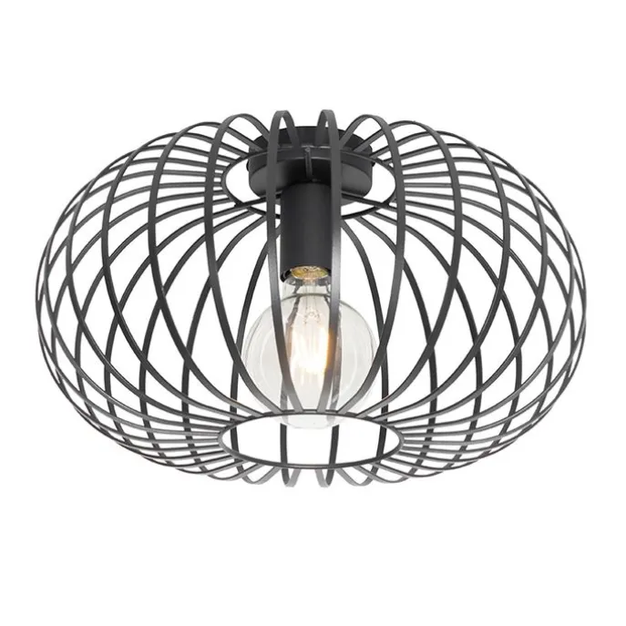 Design plafondlamp zwart 39 cm - Johanna