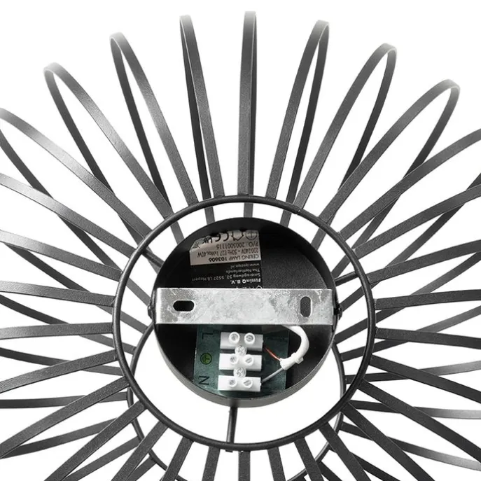 Design plafondlamp zwart 39 cm - Johanna