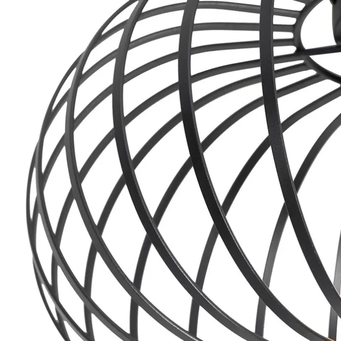 Design plafondlamp zwart 39 cm - Johanna