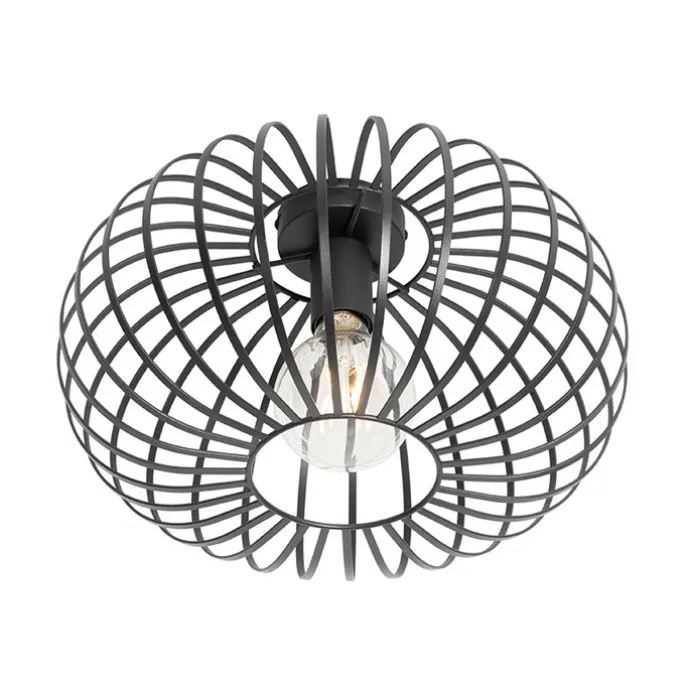 Design plafondlamp zwart 39 cm - Johanna