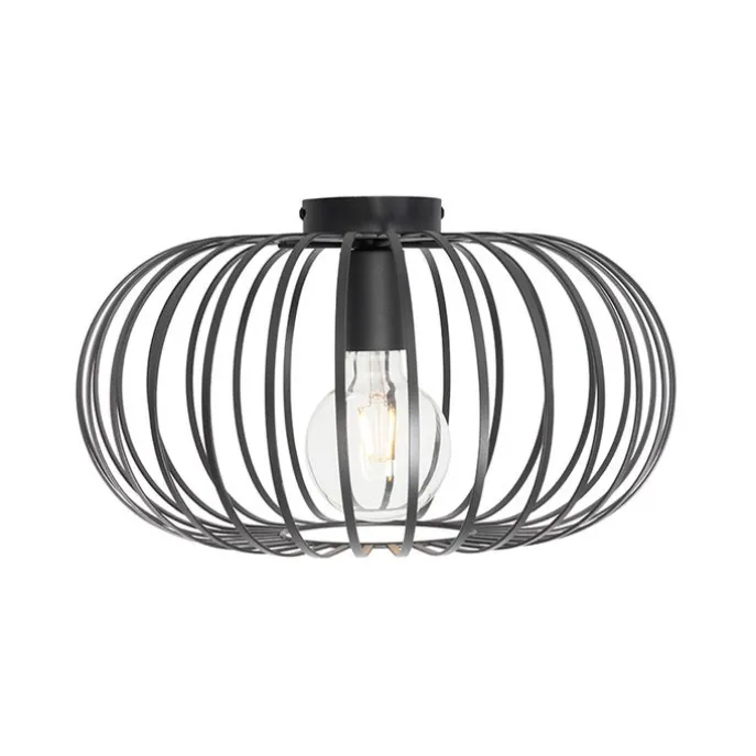 Design plafondlamp zwart 39 cm - Johanna