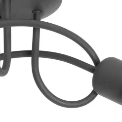 Design plafondlamp zwart met goud 3-lichts - Noud