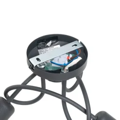 Design plafondlamp zwart met goud 3-lichts - Noud