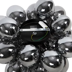 Design plafondlamp zwart met smoke glas 6-lichts - Uvas