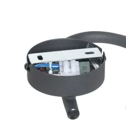 Design plafondlamp zwart met goud 3-lichts rond - Noud