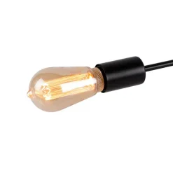 Design plafondlamp zwart 5-lichts - Facile