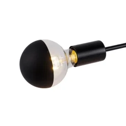 Design plafondlamp zwart 5-lichts - Facile