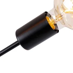 Design plafondlamp zwart 5-lichts - Facile