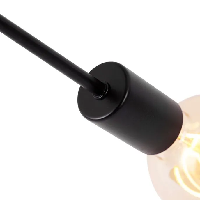 Design plafondlamp zwart 5-lichts - Facile