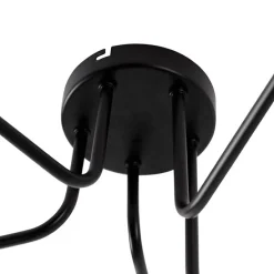 Design plafondlamp zwart 5-lichts - Facile