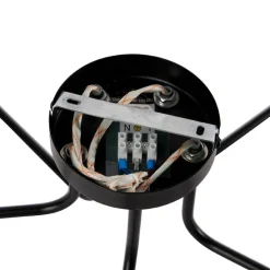 Design plafondlamp zwart 5-lichts - Facile