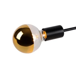 Design plafondlamp zwart 5-lichts - Facile