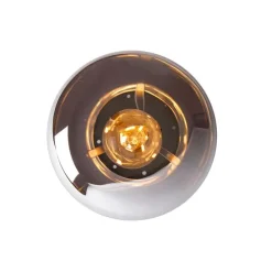 Design plafondlamp zwart met smoke glas - Bliss