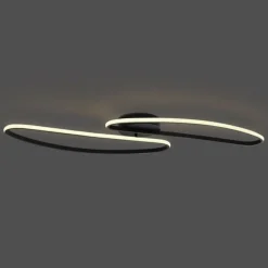 Design plafondlamp zwart 100cm incl. LED 3-staps dimbaar 2-lichts - Pepe