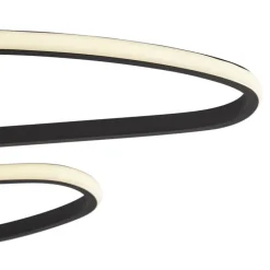 Design plafondlamp zwart 100cm incl. LED 3-staps dimbaar 2-lichts - Pepe