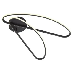 Design plafondlamp zwart 100cm incl. LED 3-staps dimbaar 2-lichts - Pepe