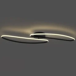 Design plafondlamp zwart 100cm incl. LED 3-staps dimbaar 2-lichts - Pepe