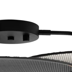 Design plafondlamp zwart met mesh 3-lichts - Jane