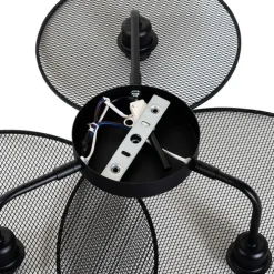 Design plafondlamp zwart met mesh 3-lichts - Jane
