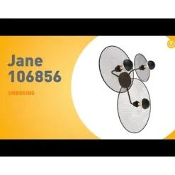 Design plafondlamp zwart met mesh 3-lichts - Jane