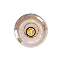 Design plafondlamp zwart met smoke glas - Qara