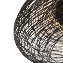 Design plafondlamp zwart ovaal - Sarella