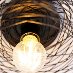 Design plafondlamp zwart ovaal - Sarella