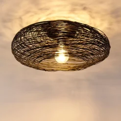 Design plafondlamp zwart ovaal - Sarella