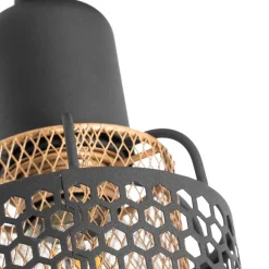 Design plafondlamp zwart met goud - Noud