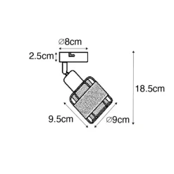 Design plafondlamp zwart met goud - Noud