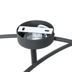 Design plafondlamp zwart met goud 4-lichts - Noud