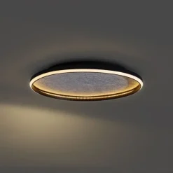 Design plafondlamp zwart met vilt incl. LED 3-staps dimbaar - Xavi Felt