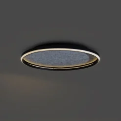 Design plafondlamp zwart met vilt incl. LED 3-staps dimbaar - Xavi Felt