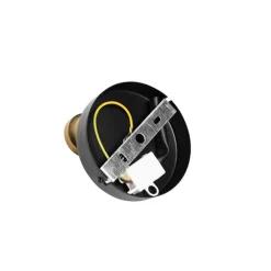 Design plafondspot zwart met goud met smoke glas - Zuzanna