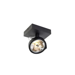 Design plafondspot zwart draai- en kantelbaar - Go