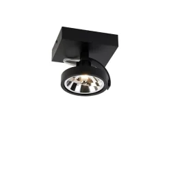 Design plafondspot zwart draai- en kantelbaar - Go