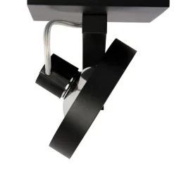 Design plafondspot zwart draai- en kantelbaar - Go