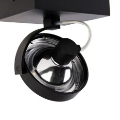 Design plafondspot zwart draai- en kantelbaar - Go