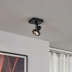Design plafondspot zwart GU10 70mm draai- en kantelbaar - Vo