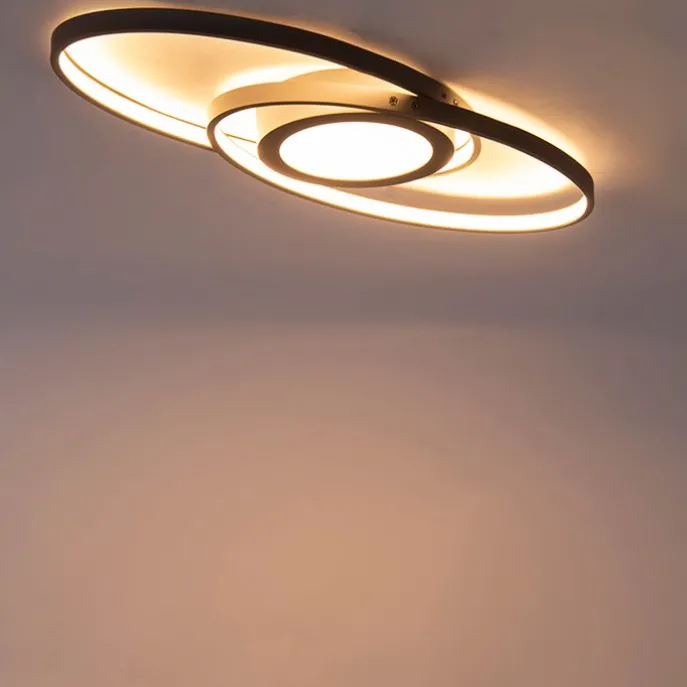 Design plafonnière antraciet incl. LED 3-staps dimbaar - Axy