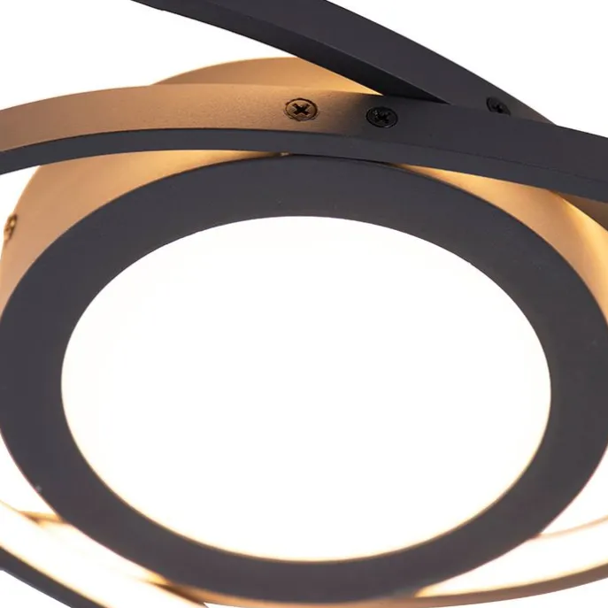 Design plafonnière antraciet incl. LED 3-staps dimbaar - Axy