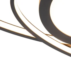 Design plafonnière antraciet incl. LED 3-staps dimbaar - Axy